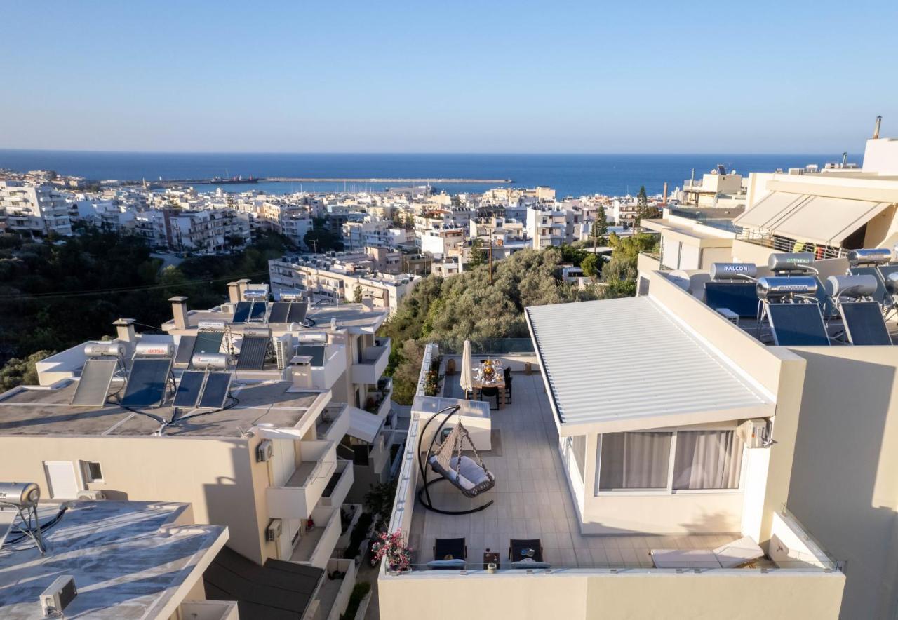 Helen Luxury Holiday House With Sea View Rethymno Exterior foto